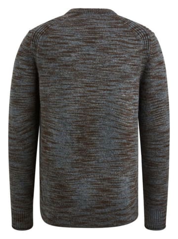 CAST IRON Pullover in Anthrazit/ Blau