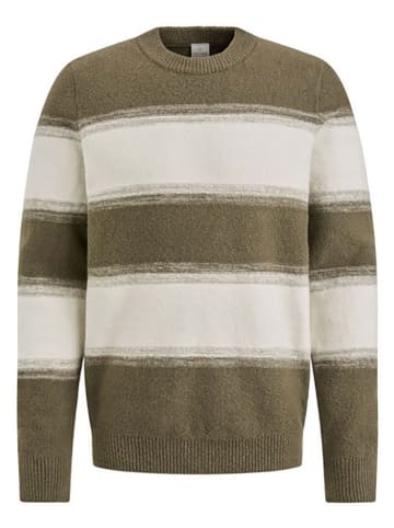 CAST IRON Pullover in Khaki/ Creme