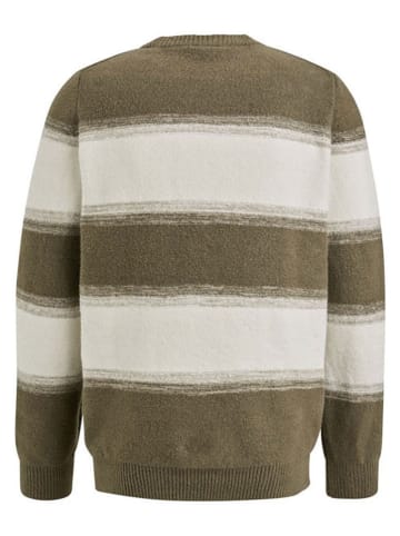 CAST IRON Pullover in Khaki/ Creme