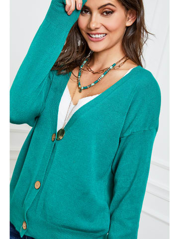 So Cachemire Cardigan "Gino" in Grün