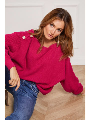 So Cachemire Pullover "Burny" in Fuchsia