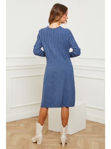 Joséfine Strickkleid "Garcy" in Blau