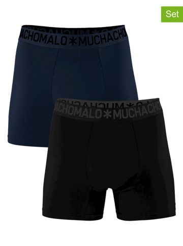 Muchachomalo 2er-Set: Boxershorts in Dunkelblau/ Schwarz
