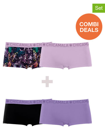 Muchachomalo 4-delige set: hipsters zwart/paars