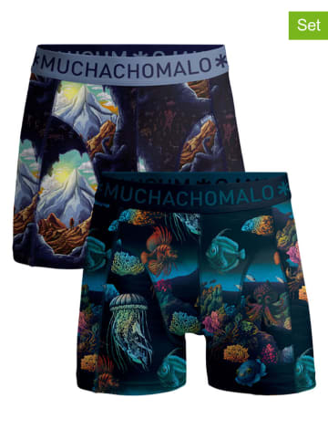 Muchachomalo 2er-Set: Boxershorts in Dunkelblau/ Bunt