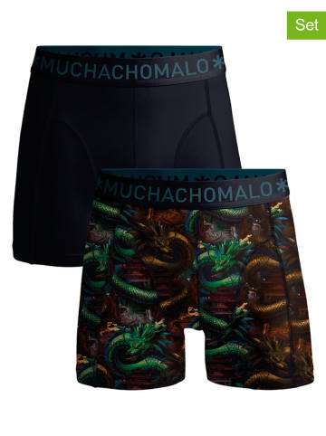 Muchachomalo 2er-Set: Boxershorts in Dunkelblau/ Bunt