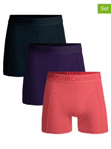 Muchachomalo 3er-Set: Boxershorts in Lila/ Pink/ Dunkelblau