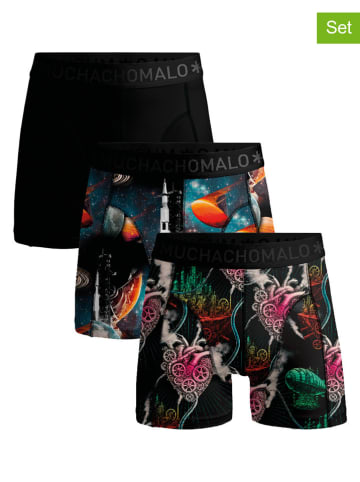 Muchachomalo 3er-Set: Boxershorts in Schwarz/ Bunt
