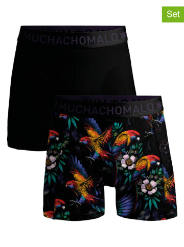 Muchachomalo 2er-Set: Boxershorts in Schwarz/ Bunt