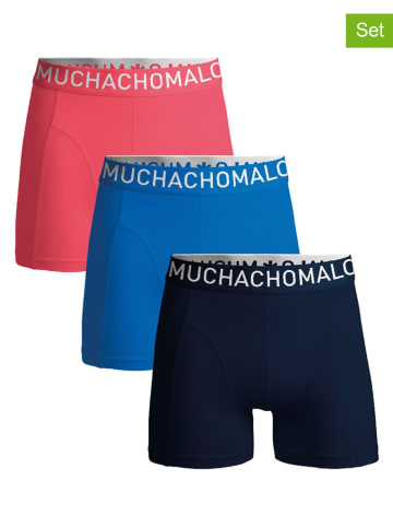 Muchachomalo 3er-Set: Boxershorts in Pink/ Blau/ Dunkelblau