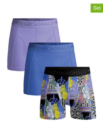 Muchachomalo 3er-Set: Boxershorts in Blau/ Flieder