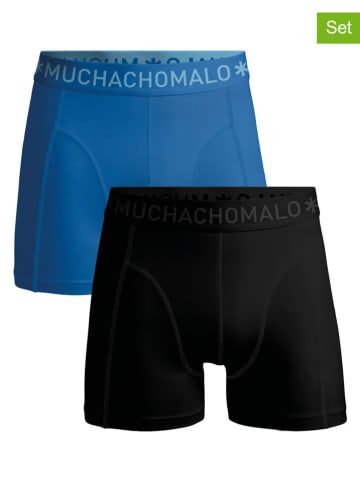 Muchachomalo 2er-Set: Boxershorts in Blau/ Schwarz