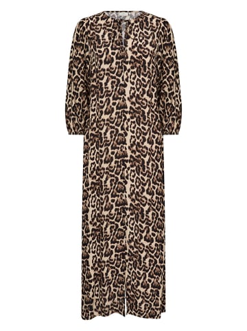 Kaffe Kleid in Beige/ Schwarz/ Braun