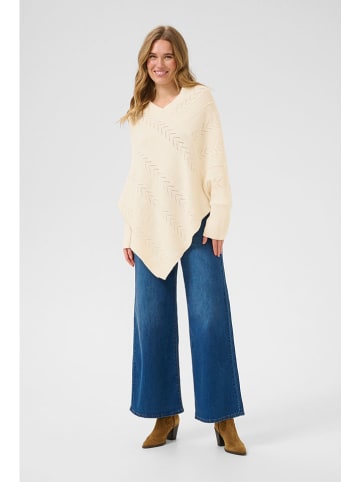 Cream Poncho "Holiday" beige