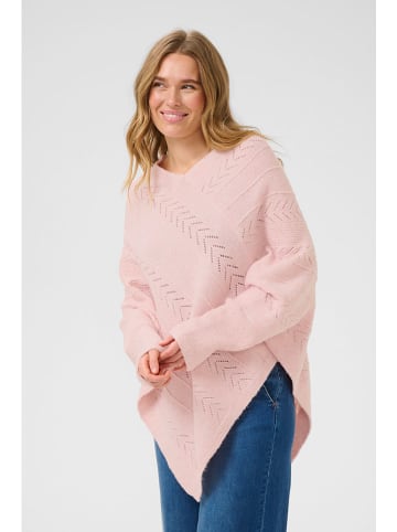 Cream Poncho "Holiday" lichtroze