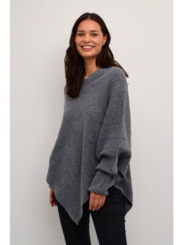 Cream Poncho "Holiday" in Grau