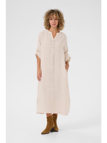 Kaffe Leinen-Kleid in Beige