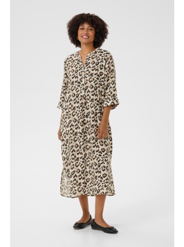 Kaffe Leinen-Kleid in Beige