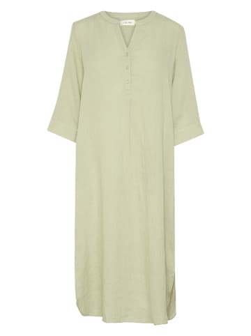 Kaffe Leinen-Kleid in Grün