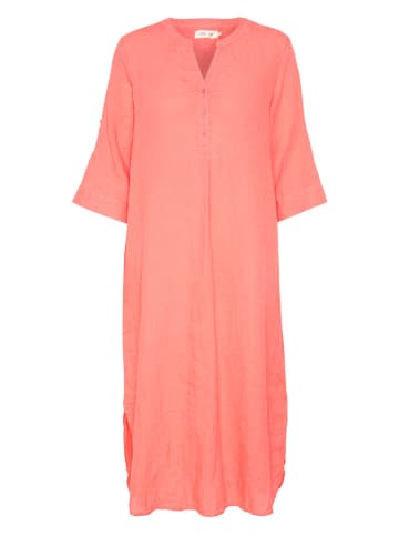Kaffe Linnen jurk oranje