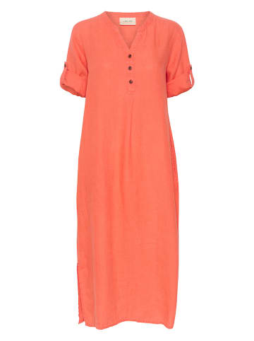 Kaffe Linnen jurk oranje