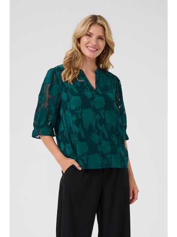 Cream Bluse in Türkis