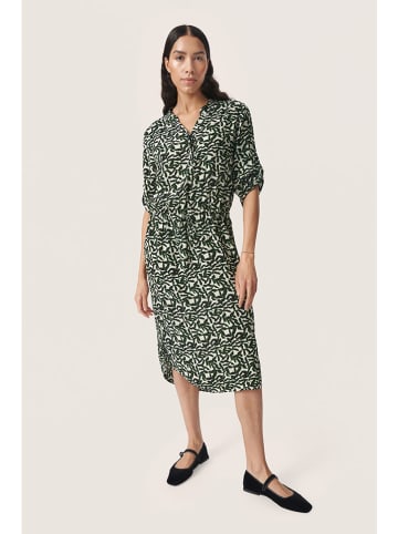 Soaked in Luxury Kleid in Grün/ Schwarz/ Weiß