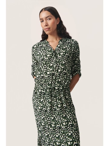 Soaked in Luxury Jurk groen/zwart/wit