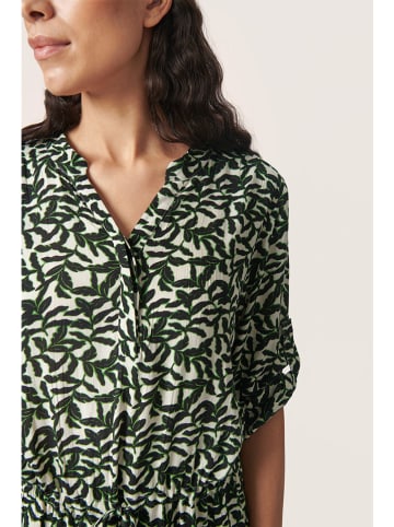 Soaked in Luxury Jurk groen/zwart/wit