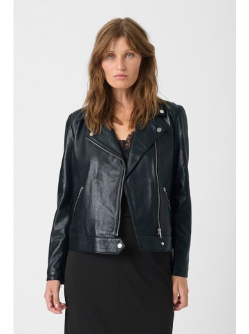 Soaked in Luxury Leren jas zwart