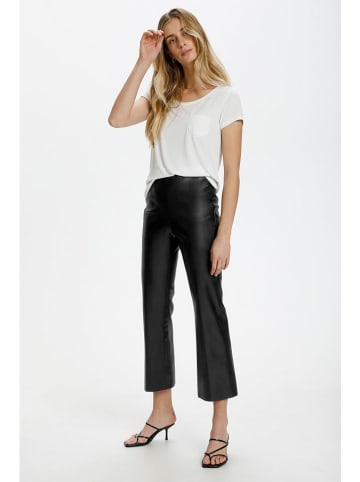 Soaked in Luxury Kunstlederhose "Kaylee" in Schwarz