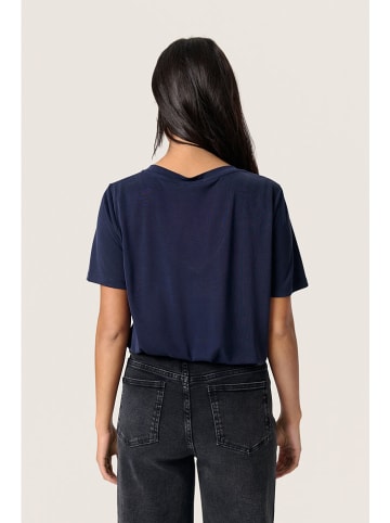 Soaked in Luxury Shirt "Columbine" donkerblauw