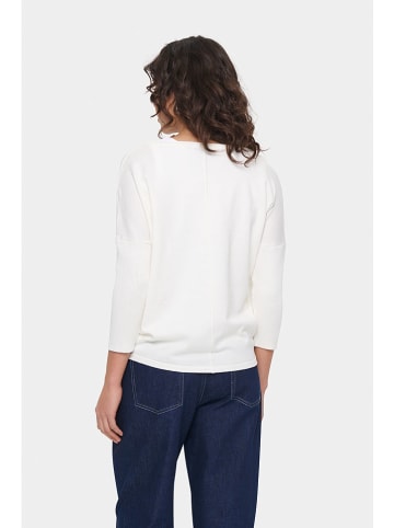 SAINT TROPEZ Sweter w kolorze kremowym