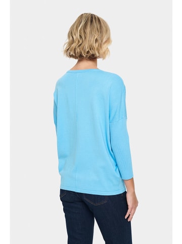 SAINT TROPEZ Sweter w kolorze błękitnym