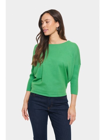 SAINT TROPEZ Sweter w kolorze zielonym