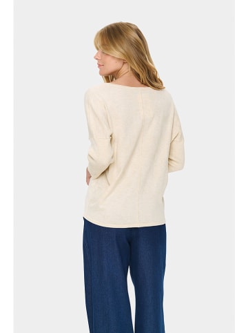 SAINT TROPEZ Sweter w kolorze beżowym