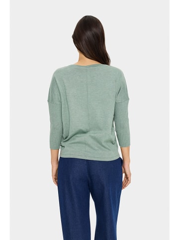 SAINT TROPEZ Sweter w kolorze zielonym