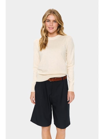 SAINT TROPEZ Sweter w kolorze beżowym