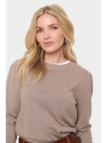 SAINT TROPEZ Sweter "Mila" w kolorze beżowym