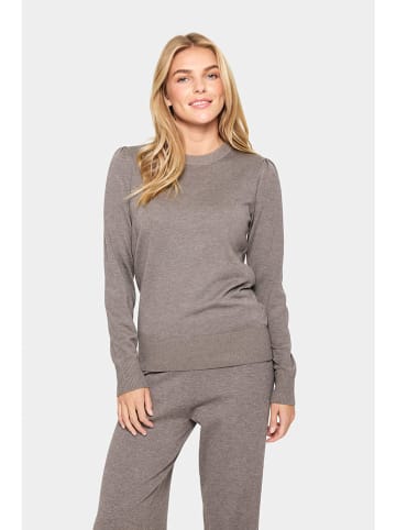 SAINT TROPEZ Sweter w kolorze beżowym