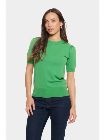 SAINT TROPEZ Sweter w kolorze zielonym