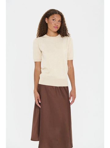 SAINT TROPEZ Sweter w kolorze beżowym