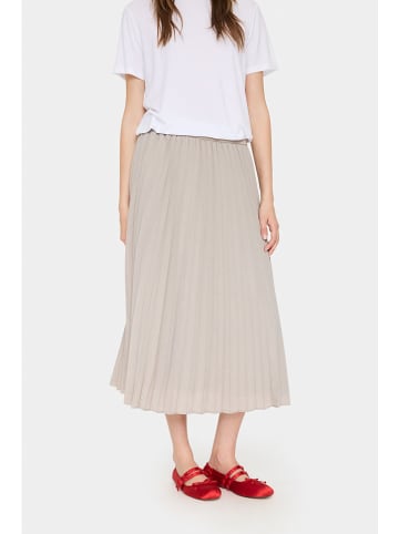 SAINT TROPEZ Plissee-Rock beige