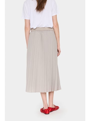 SAINT TROPEZ Plissee-Rock in Beige