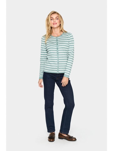 SAINT TROPEZ Kardigan w kolorze turkusowym