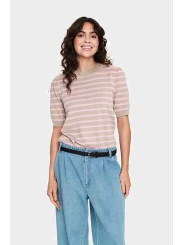 SAINT TROPEZ Strickshirt in Beige