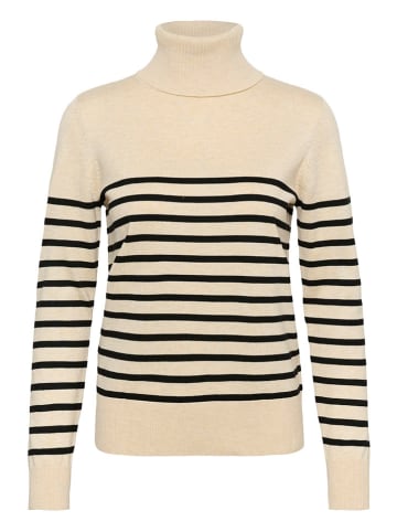 SAINT TROPEZ Rollkragenpullover in Beige