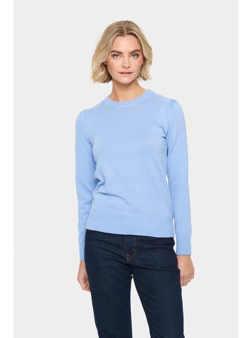 SAINT TROPEZ Sweter w kolorze błękitnym