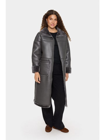 SAINT TROPEZ Wintermantel in Anthrazit