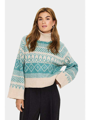 SAINT TROPEZ Sweter w kolorze beżowym